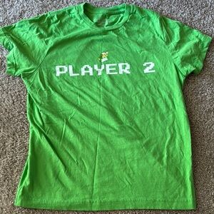 Green Player 2 Graphic T-Shirt Nintendo Super Mario